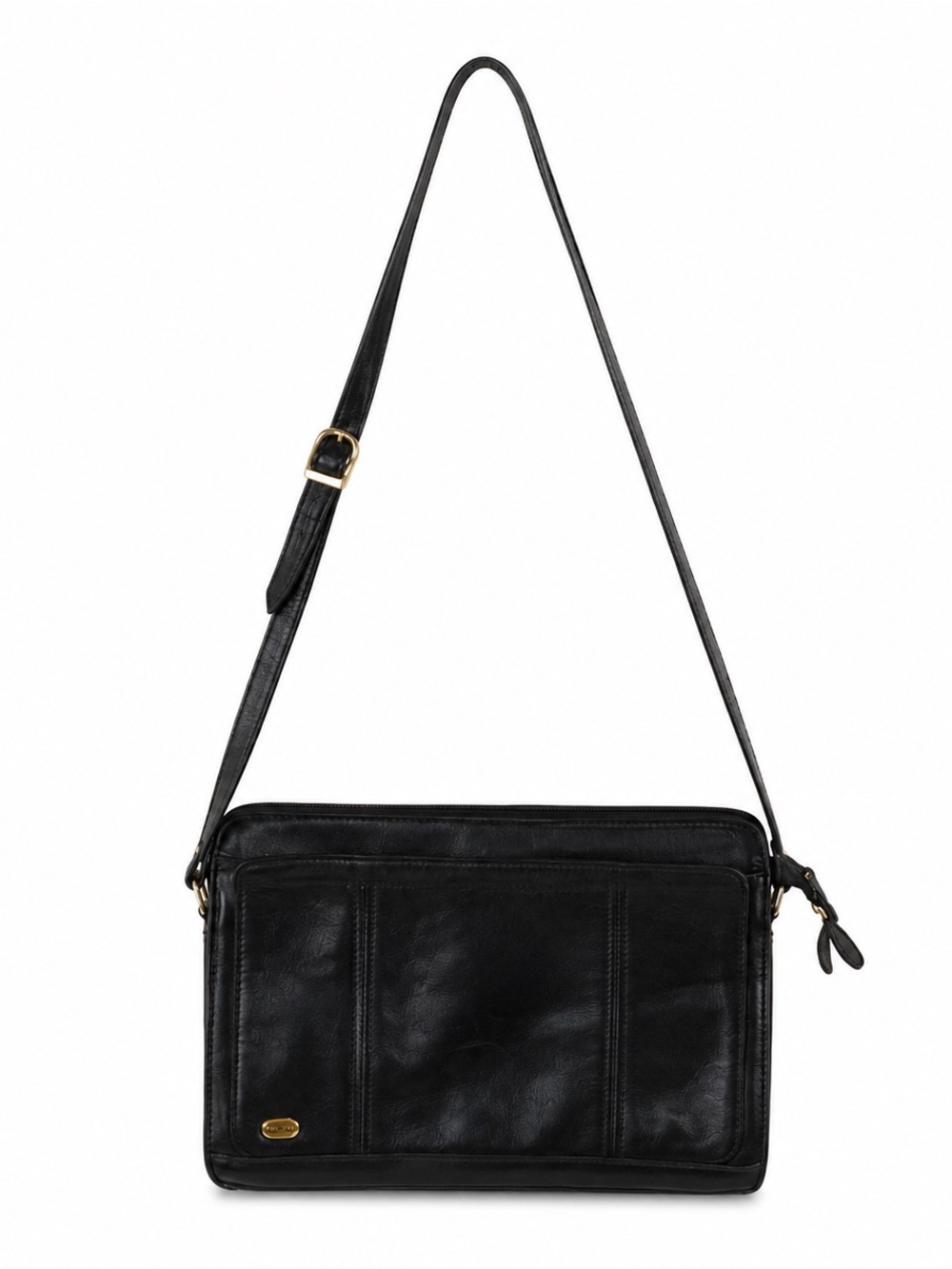 PHILLIPPE Women’s VINTAGE Business Attaché Black Leather Shoulder Bag Purse